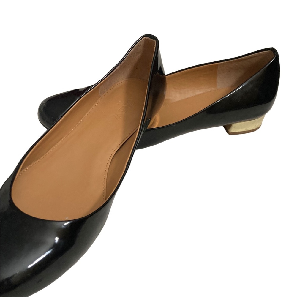 J Crew Black Patent Leather Shoes